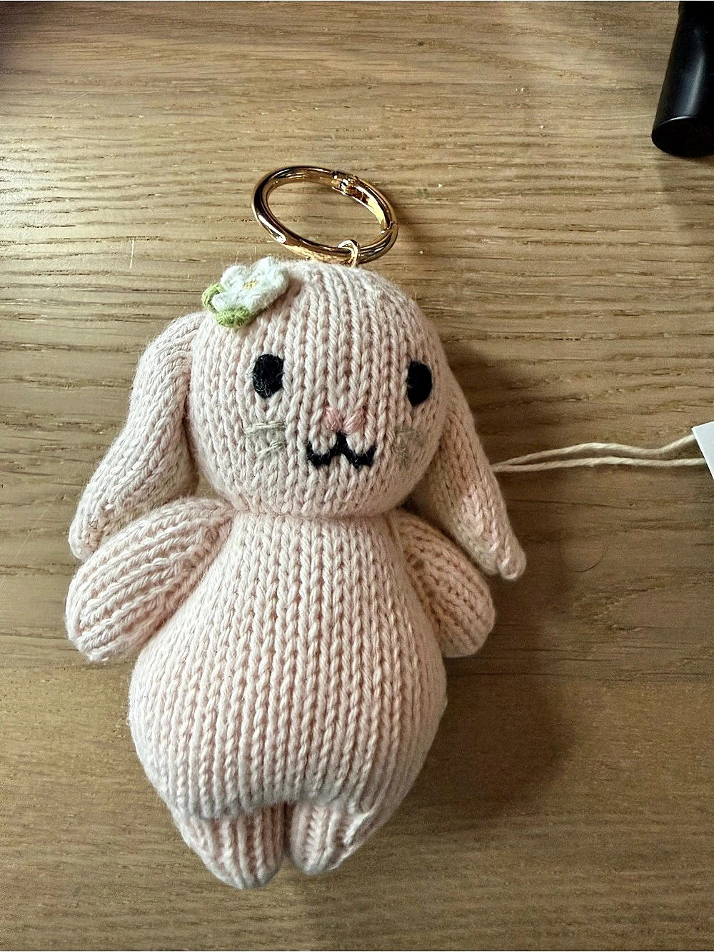 cuddle + kind Pink Bunny Plush Keychain